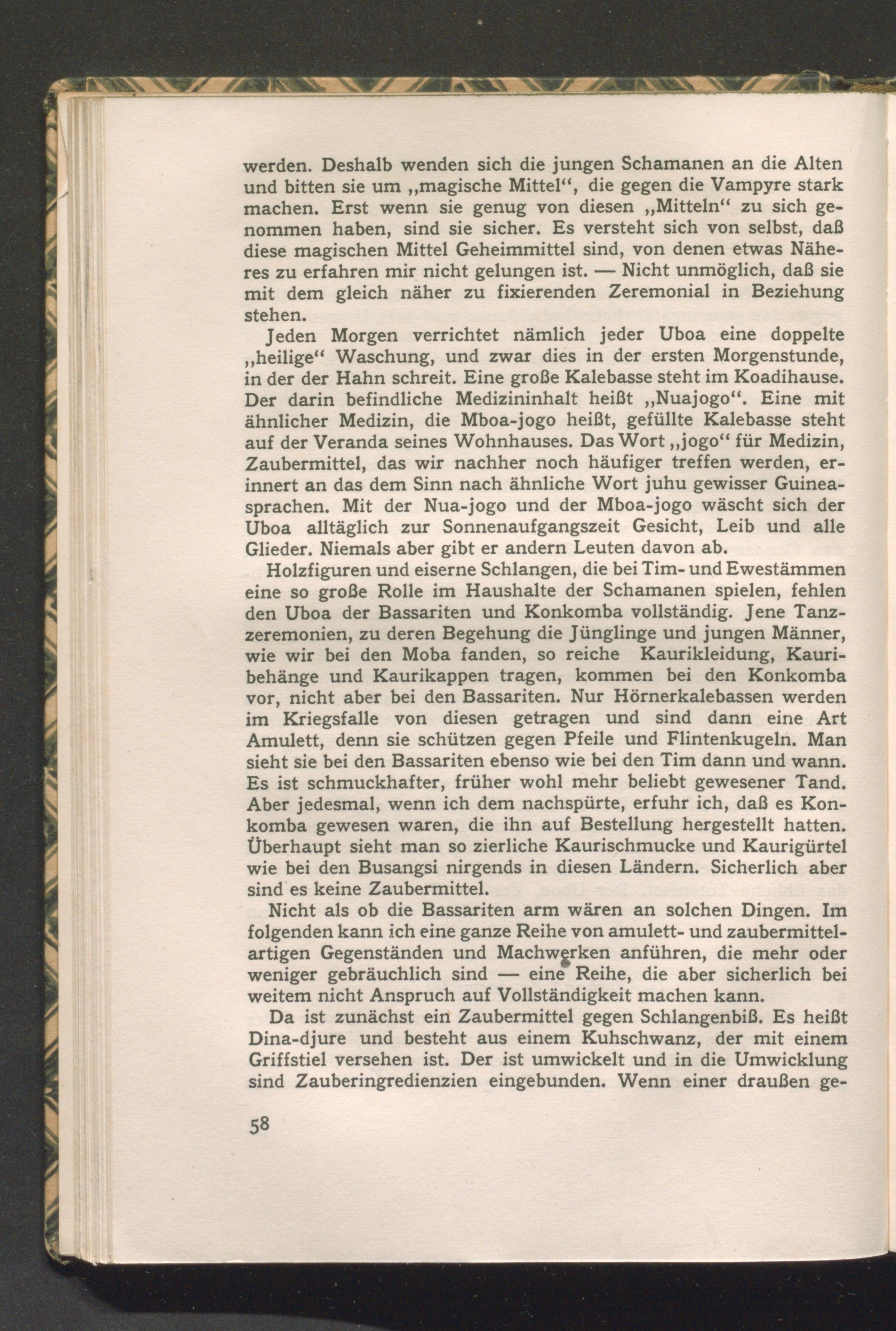 Frobenius 1924, printed page 58: Medicine and ritual specialists.