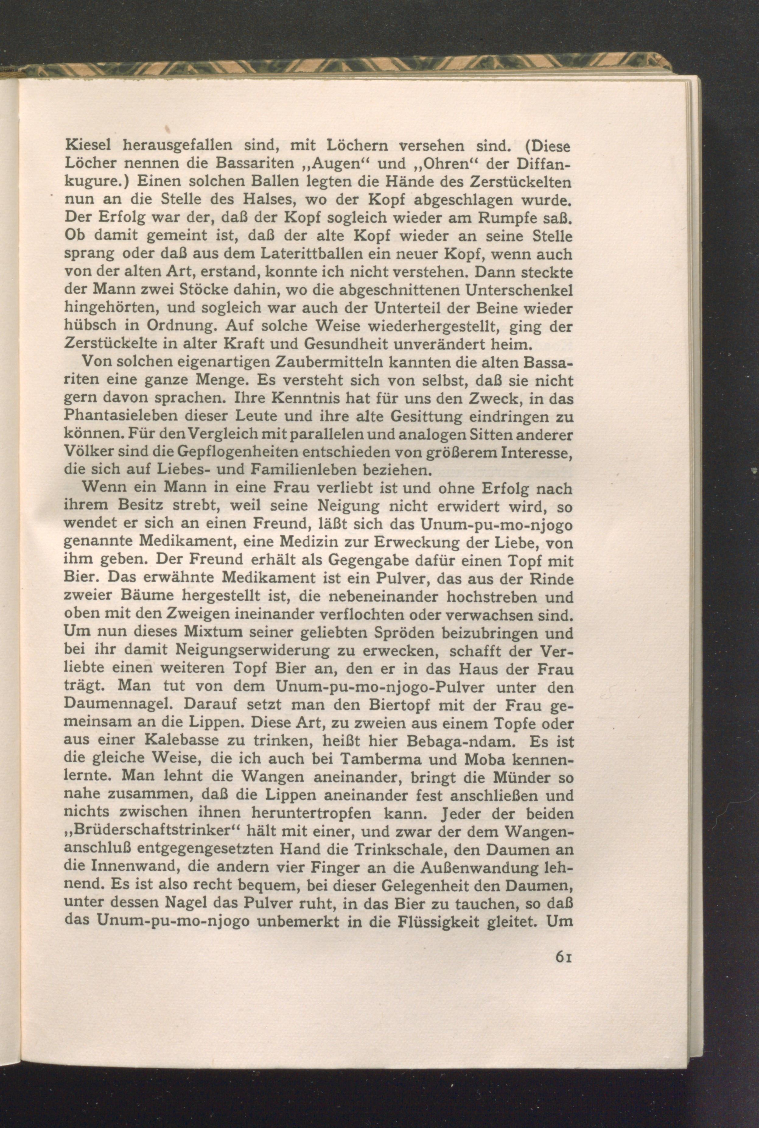Frobenius 1924, printed page 61: Preparations and powers.