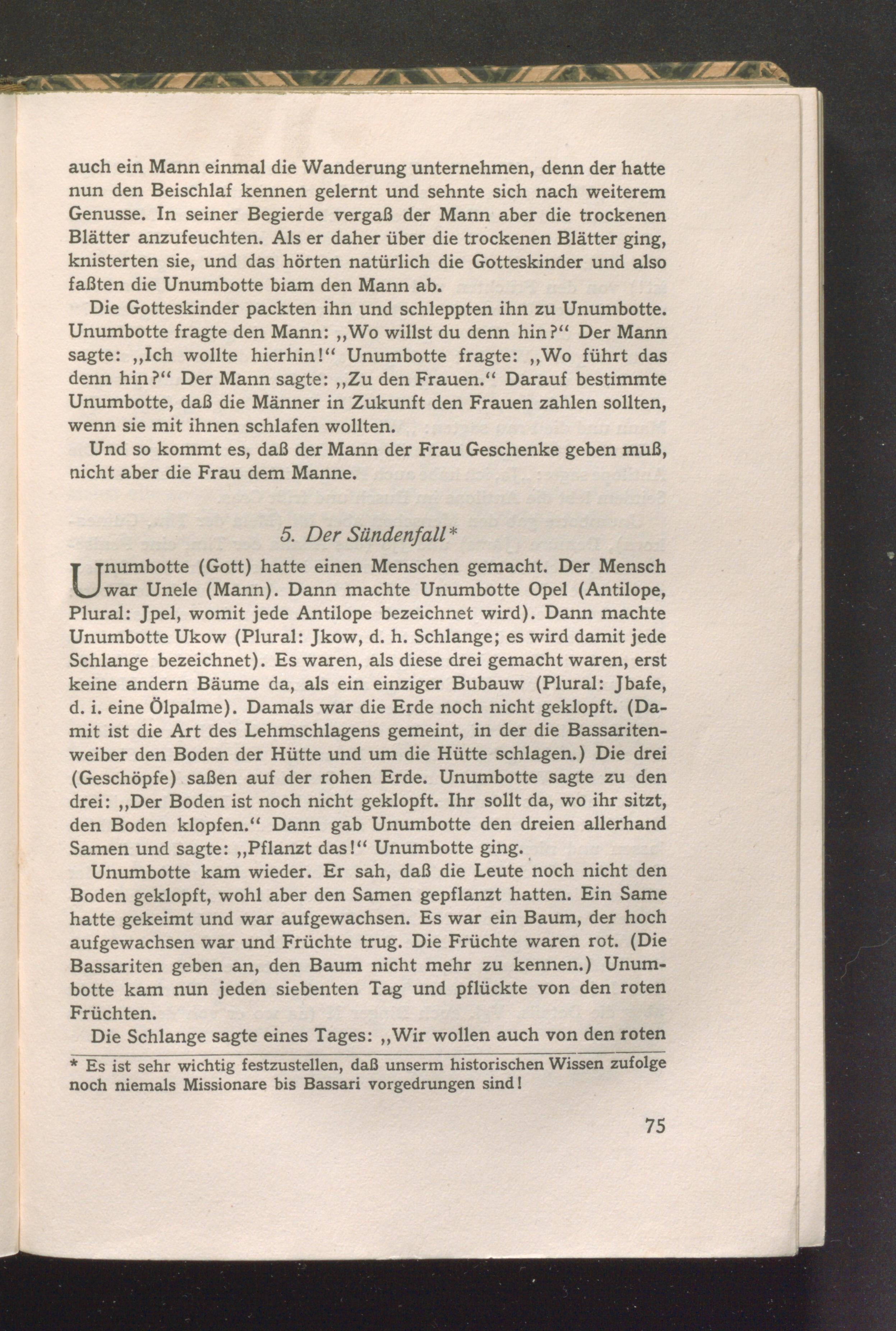 Frobenius 1924, printed page 75: The Fall, first page.