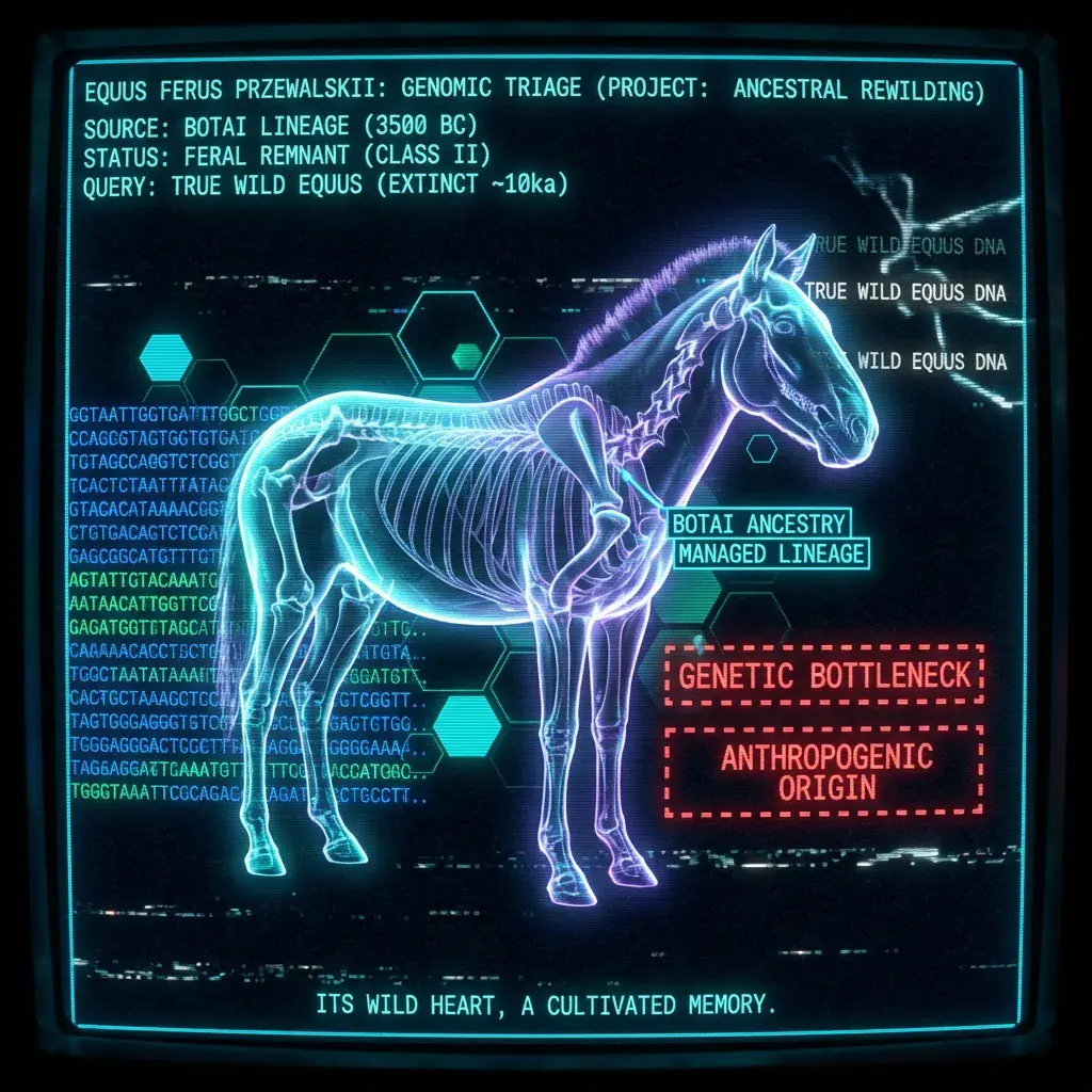 AI-generated cover Illustration de couverture pour Le long chemin du retour : une histoire naturelle du cheval
