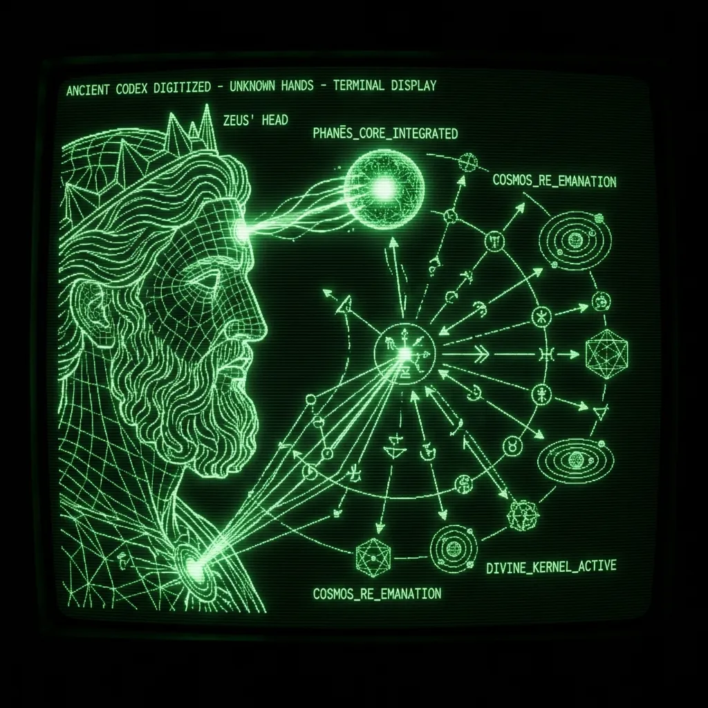 AI-generated cover Cosmogonía órfica: Cronos, el Huevo Cósmico y Dioniso Zágreo