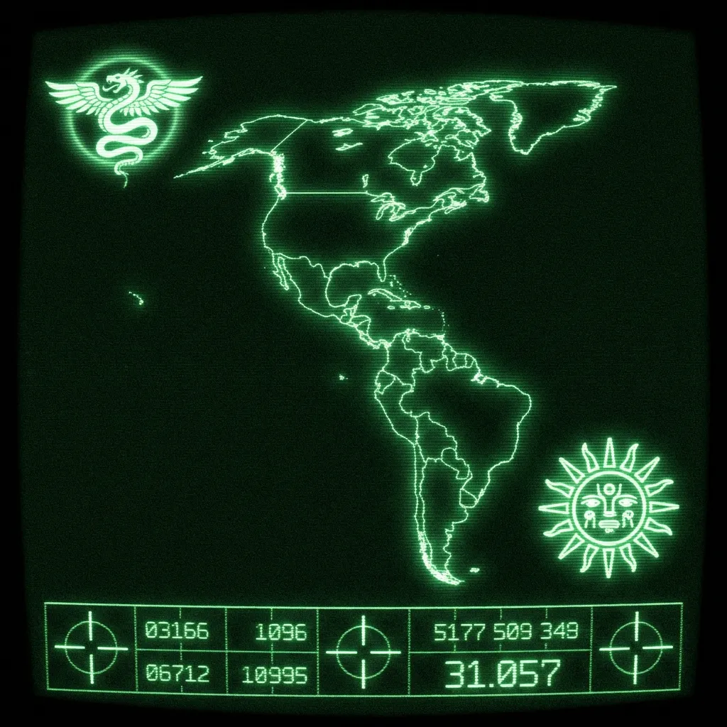 AI-generated cover A mystical, esoteric illustration in dark green monochrome CRT terminal aesthetic (#00e300 on #0a0a0a). A high-contrast silhouette of a bearded figure …