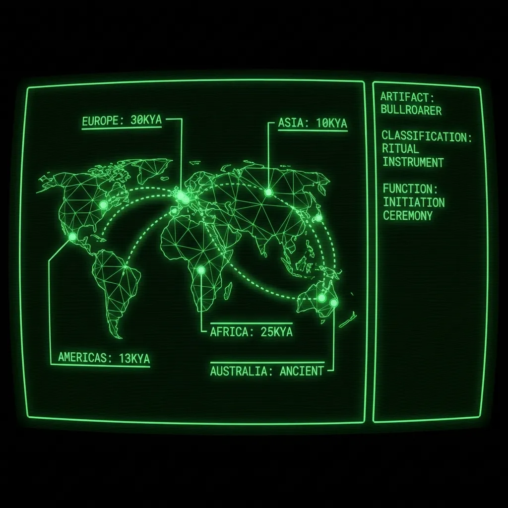 A cartographic terminal display showing a wireframe global map. Dotted green lines pulse, connecting points on various continents, representing the …